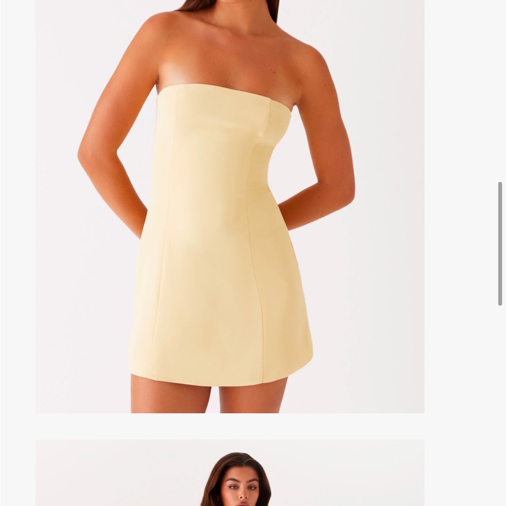 Peppermayo - Ayanna Strapless Mini Dress - Yellow